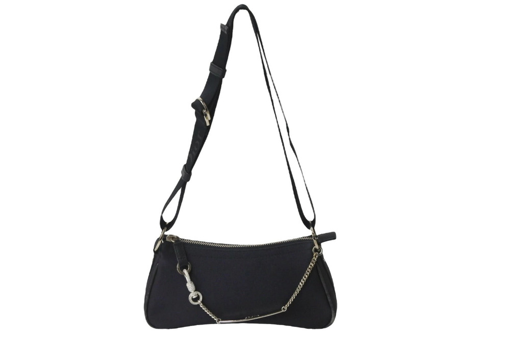 Christian Dior Hobo bag charm rhinestones black